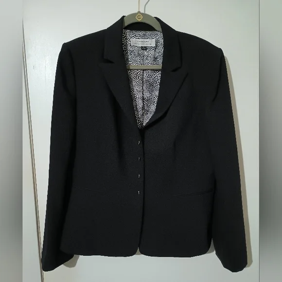 Tahari Arthur S. Levine 4 Snap Black Blazer Size 14 - Picture 2 of 5